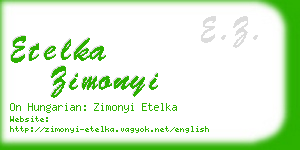 etelka zimonyi business card